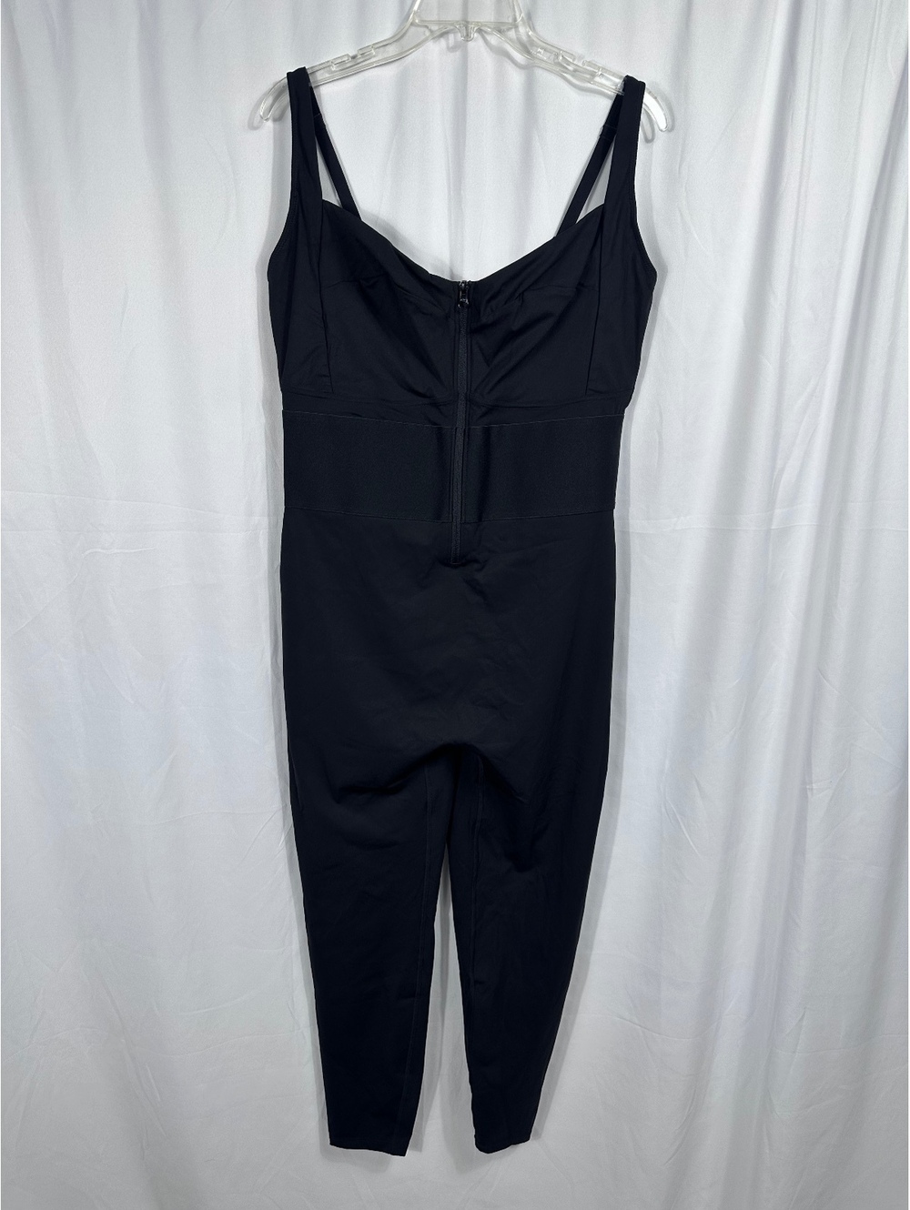 Black Full-Length Shapewear Bodysuit with Adjustable Straps 3XL